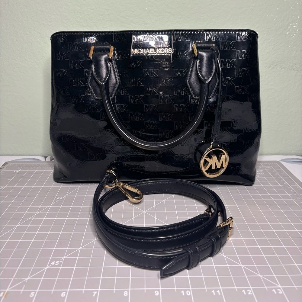 Michael Kors Camille Medium Satchel Patent *DAMAGED*